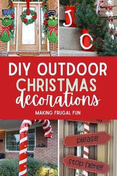 diy outdoor christmas decorations making frugal fun for the front door and porch