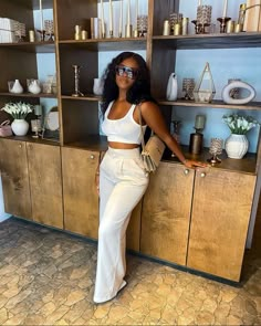 Funday Outfit Ideas, La Brunch Outfit, All White Fashion Outfits, Classy Miami Outfits, Ghana Vacation Outfits, Spa Date Outfit, Curvy Casual Outfits Summer, Sofisticated Outfits, Napa Valley Outfit Spring