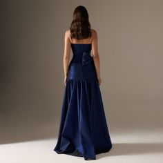 Indulge in elegance with our Strapless Ruched Taffeta Maxi Dress. This stunning dress features a strapless design, ruched details, and a luxurious taffeta fabric. Perfect for formal events or special occasions, this dress will have you standing out in style. Elevate your wardrobe with this exclusive piece. Taffeta Fabric, Floor Length Dress, Maxi Dress Navy, Dress Xl, Floor Length Dresses, Stunning Dresses, Dress Fabric, Formal Event, Floor Length