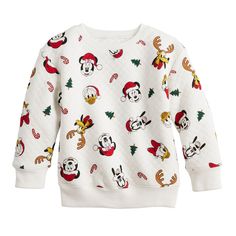 Give her wardrobe a festive refresh with this girls' Mickey Mouse and friends holiday sweatshirt from Jumping Beans. ©Disney Click on this KIDS APPAREL & SHOES GUIDE to find the perfect fit and more! Give her wardrobe a festive refresh with this girls' Mickey Mouse and friends holiday sweatshirt from Jumping Beans. ©Disney Click on this KIDS APPAREL & SHOES GUIDE to find the perfect fit and more! FEATURES Crewneck Long sleeves Mickey Mouse and friends design Fleece constructionFABRIC & CARE Cotton, polyester Machine wash Imported Size: 5. Color: Ivory Mickey Friends. Gender: female. Disney Outfits November, Disney World Family Outfits, Disney Christmas Outfits, Clothes Guide, Friends Graphic, Shoes Guide, Friends Design, Friends Holiday, Baby Boy Tops