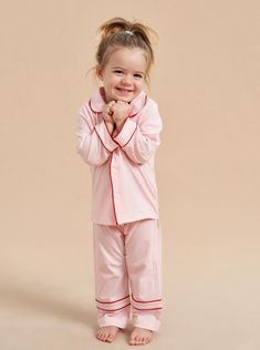 Enfant Bonne Nuit Pajamas – La Ligne Playful Cotton Sleepwear For Pajama Party, Playful Cotton Sleepwear For Bedtime, Playful Pink Cotton Sleepwear, Matching Cotton Sleepwear For Bedtime, Matching Cotton Sleepwear, Playful Red Sleepwear For Pajama Party, Family Matching Cotton Sleepwear For Loungewear, Family Matching Cotton Sleepwear, Matching Cotton Sleepwear For Pajama Party