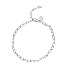 "Accessorize your look with this beautifulÂ disc charm bracelet. Accessorize your look with this beautifulÂ disc charm bracelet. Metal: sterling silver Length: 7.25 in. Plating: rhodium, 14k gold Finish: polished Packaging: dust bag Additional details: nickel free Size: 7.25"". Color: Multicolor. Gender: female. Age Group: adult." Modern Chain Charm Bracelet, Modern Round Chain Charm Bracelet, Modern Round Charm Bracelet With Chain, Everyday Metal Charm Bracelet, Classic Metal Charm Bracelet, Classic Metal Round Charm Bracelet, Classic Nickel-free Chain Bracelet, Everyday Silver Chain Bracelet, Everyday Silver Chain Charm Bracelet