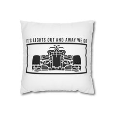 Reversible Formula 1 decorative pillowcase with Flags and "It's Lights Out and Away We Go" design. Perfect for F1 fans who want to add a sporty touch to their home decor. Great for race day celebrations and watching Grand Prix events. Product features - 100% Spun polyester material for shape retention and wrinkle-free appearance - Beige plastic zipper with metal head for a stylish look - Double sided print for versatility - Concealed zipper for seamless design - Pre-constructed item with size variance +/- 0.5" Care instructions - Remove the pillows cover if it's removable. Pre-treat the stains with soft cloth or bristle brush that had been soaked in warm soap water. Machine wash, max 40oC, normal cycle. Do not bleach, do not tumble dry. Iron, steam or dry low heat only. Do not dry-clean. F Lights Out, Racing Theme, F1 Fans, Theme Bedroom, Metal Head, Etsy Pillow Covers, Bedroom Themes, Decorative Pillow Cases, Race Car