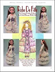 the doll is wearing a dress made out of fabric