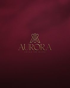 the logo for aurora jolasem ouro, which is made from gold foil