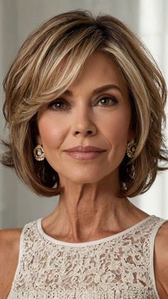 New Mid Length Haircuts, Light Brunette Layered Hair, Shoulder Length Haircuts For Thick Curly Hair, Hairstyles For Oval Faces Over 50, Hairstyles For Medium Length Hair Over 60, Styles For Fine Wavy Hair, Chunky Layers Short Hair, Rachel Haircut Layered Cuts, Medium Length Haircuts For Women Over 50