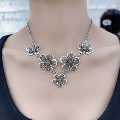 Length: 31-40cm Mode Rose, Flower Retro, Stock Flower, Pendant Necklace Silver, Rose Style, Luxury Style, Affordable Luxury, Necklace Silver, Silver Necklaces