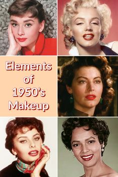 1950 Make Up Look, Make Up Anni 50, 50 S Makeup, Makeup 1950s Vintage, 1950s Women Makeup, 1050s Makeup, 1958 Makeup, 50s Make Up Look, 50s Fashion Icons