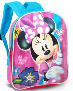 WALT DISNEY MINNIE  MOUSE 15" X 12" X 5" PINK AND BLUE BACKPACK GIRLS SCHOOL BOOK BAG BRAND NEW TAGS NEVER WORN OR USED FANTASTIC FOR YOUTH GOING TO SCHOOL OR ADULTS CARRYING KIDS ITEMS GOOD LUCK AND THANKS FOR LOOKING!!! ABOUT THIS ITEM Disney Minnie Mouse Backpack for Kids Adults - Large 15" Minnie Mouse School Bag  Minnie backpack measures 15" x 12" x 5". Features: zip closure main compartment adjustable padded shoulder straps, top loop for hanging. Minnie backpack is sure to delight any and Minnie Mouse Backpack, School Bookbags, Cartoon Backpack, Going To School, Girls School, School Books, Kids Items, Silicone Babies, Blue Backpack