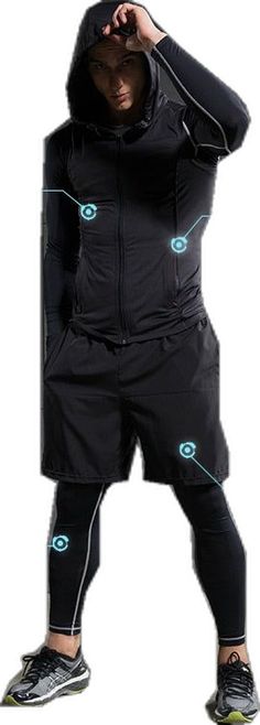 Breathable Techwear Activewear For Running, Breathable Techwear For Running, Black Fitted Techwear Activewear, Go-dry Techwear Activewear For The Gym, Stretch Techwear Activewear For Running, Technical Activewear With Built-in Shorts For Gym, Breathable Techwear Activewear For Gym, Techwear Activewear For Gym With Moisture-wicking, Technical Fitted Activewear With Built-in Shorts