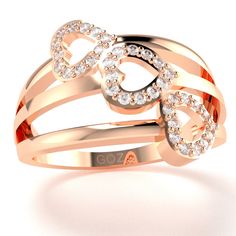 Crafted in solid 14k rose gold, this elegant triple heart diamond ring is guaranteed to impress. Crusted out with 36 glimmering round diamonds. Wearing diamonds is purported to bring other benefits such as balance, clarity and abundance. Genuine Diamonds: .15 carats Qty: 36 x 1mm Round H|I All of our products are available in 925 Sterling Silver, Solid 10k/14k/18k Yellow/White/Rose gold. We also offer other(unlisted) gemstones and custom stone combinations like center stone surrounded by color s Luxury Rose Gold Diamond Ring For Valentine's Day, Rose Gold Cubic Zirconia Diamond Ring For Valentine's Day, Valentine's Day Rose Gold Cubic Zirconia Diamond Ring, Elegant Double Heart Rose Gold Ring, Elegant Rose Gold Double Heart Rings, Heart Diamond Ring, Triple Heart, Diamond Cocktail Ring, Diamond Heart Ring