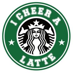 the starbucks logo is shown in black and white, with a green starbuck's coffee