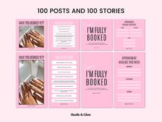 Nail Technician Instagram Posts Nail Tech Branding Kit Nail Etsy Canada