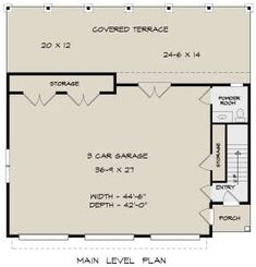 the floor plan for a garage with an additional living area