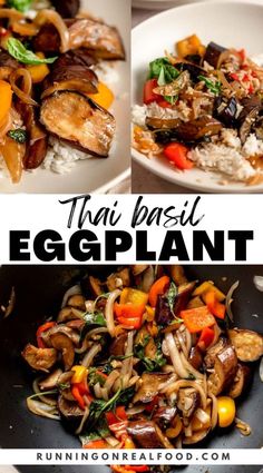 this is an eggplant stir fry with mushrooms, carrots and other vegetables