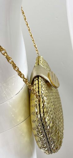 For Sale on 1stDibs - Stylish 1980s RODO of Italy gold coated wicker / straw bag ! This beauty is so versatile—it can be worn on the shoulder, cross body, or tuck the chain Gold Vintage Shoulder Bag For Shopping, Luxury Gold Shoulder Bag With Gold Chain, Vintage Gold Shoulder Bag For Shopping, Vintage Gold Shoulder Bag Handmade, Vintage Gold Bag With Chain, Crossbody Clutch, Vintage Clothing, Cross Body Handbags, Cross Body