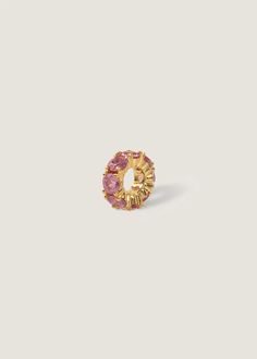 Milestone Charm Pink Sapphire - Kinn Fall Rings, Letter Charm, Dotted Line, Ring Sizer, Letter Charms, Love Letter, Chain Link Necklace, Pink Sapphire, Love Letters