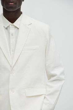 Available In White. Button Closure Pointed Lapels Front Pockets Pair With "Bahamas Linen Suit Trousers" Shell: 55% Linen 45% Cotton Lining: 100% Polyester Imported | Mens Bahamas Linen Suit Jacket in White size 3XL by Fashion Nova Spring Blazer With Button Closure And Flat Front, Spring Blazer With Button Closure, Spring Single Button Flat Front Blazer, Spring Single Breasted Flat Front Blazer, Spring Single Breasted Blazer With Flat Front, Summer Casual Blazer With Notch Lapel, Casual Summer Blazer With Notch Lapel, Spring Sport Coat With Button Closure, Summer Blazer With Single Button