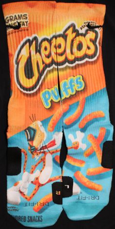 Cheetos Parody Custom Nike Elite Socks by LuxuryElites on Etsy, $35.99 Red Snacks, Cool Nikes, Funky Socks