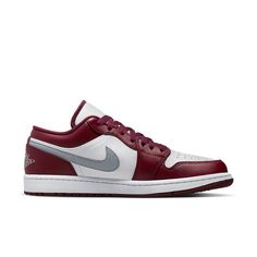 Air Jordan 1 Low 'Cherrywood Red' 553558-615 University Red Low-top Sneakers With Laces, University Red Leather Sneakers With Laces, Sporty Burgundy Sneakers With Boost Midsole, Classic Lace-up Sneakers In University Red, Burgundy Low-top Sneakers, Burgundy Low-top Sneakers With Boost Midsole, Sporty Burgundy Sneakers With Rubber Sole, Casual Burgundy Sneakers With Boost Midsole, Classic Burgundy Sneakers With Round Toe