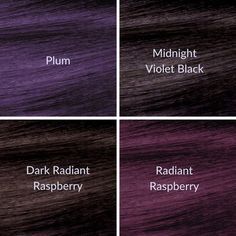 Love plum and radiant raspberry Shades Of Purple Hair, Violet Black Hair, Plum Hair Dye, Dark Plum Hair, Pelo Color Borgoña, Lady Locks, Ombré Balayage, Violet Hair Colors, Hair Color Plum