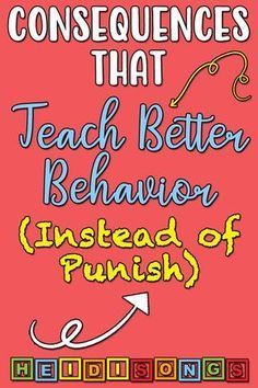 a poster with the words, consciousness that teach better behavior instead of punish