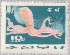 a stamp with an octopus on it