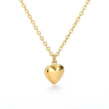 Golden Heart Shaped Pendant Necklace Gold Heart Charm Necklaces For Valentine's Day, Gold Heart Necklace With Beads For Mother's Day, Gold Heart Cut Necklace For Mother's Day, Gold Heart Necklace For Mother's Day, Gold Heart-shaped Necklace For Gift, Heart-shaped Gold Necklace Gift Idea, Gold Heart Necklace For Valentine's Day, Gold Heart Pendant Necklace For Gifting, Gold Heart Pendant Necklace Gift