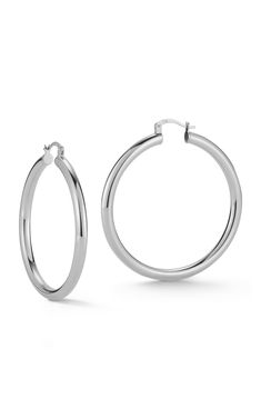 You may now complete your outfit with these Sterling Silver Large Tube Hoop Earrings from Relativity. Add these stunning earrings to your designer jewelry collection and prepare to be the centre of attention everywhere you go. Their design makes them versatile enough to go with many different looks. Product Care : Wipe with Damp cloth Material : 925 Sterling Silver Tube Hoop Earrings, Designers Jewelry Collection, Bootie Sandals, Straw Bags, Sneaker Slippers, Baby Boy Shoes, Cloth Material, Earrings In Gold, Stunning Earrings