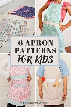 four apron patterns for kids to make