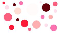 pink and red polka dots on a white background