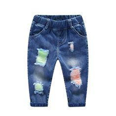 About KIDSCOOL SPACE KIDSCOOL SPACE is a professional kids jean manufacturer & seller over decades,we made a large quantity many kinds of good quality and popular jean clothes every year This is a cute and classic jeans and it will make your baby the cutest one. The size below is just a guidance , please kindly consider your actual needs and choose a correct size,thank you for your attention ,have shopping fun! How to choose apparel size? Detail sizes: 1inch=2.54cm Size 6-12 Months: Pants length Kids Ripped Jeans, Jean Clothes, 11 Month Old Baby, Popular Jeans, Elastic Waist Jeans, Baby Jeans, Space Baby, Baby Legs, Stretch Denim Fabric