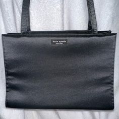 Pre Loved Vintage 90s Kate Spade Black Sam Icon Tote Bag Nylon, All Black Great Vintage Condition - Some Minor Wear, But No Major Flaws, Stains, Damage, Etc. See Photos For Details. 11in Length * 8in Height * 5 In Width / 11.5 Inch Strap Drop Vintage Kate Spade, Nylon Bag, Womens Tote Bags, See Photo, All Black, Kate Spade, Tote Bag, Women Shopping, Black