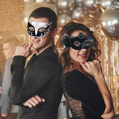 Couple Masquerade Masks Polyvinyl Chloride Party Mask Halloween Costume Mask Mardi Gras Mask for Couples Women and Men Feature: Material: polyvinyl chloride Color:white,black Product size:19x12x5cm/7.48x4.72x1.96in Packing size: 19x12x5cm/7.48x4.72x1.96in Net weight:52g/0.11lb Gross weight:52g/0.11lb D escrition : Package includes - 2 pcs masquerade masks for couples, the black base with pattern masquerade mask for men, the black ABS base inlaid mask for women with rhinestones Premium material - Mask Party Outfit, Couples Masquerade Masks, Mask Halloween Costume, Mens Masquerade Mask, Party Outfit Men, Halloween Costume Mask, Party Mask, Masquerade Masks, Mask Halloween