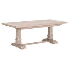 LOOMLAN Rectangle Hudson Extension Dining Table Natural Gray Acacia_Dining Tables_Essentials For Living Dining Table With Leaf, Trestle Dining Tables, Extension Table, Orient Express, Extension Dining Table, Solid Wood Dining Table, Leaf Table, Grey Wood, Extendable Dining Table