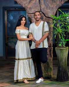 Description Celebrate love and tradition with our modern Habesha Couples Outfit, a perfect fusion of simplicity and elegance. Crafted for couples who appreciate contemporary style while honoring Ethiopian tradition, this ensemble features a sleek and understated design that speaks volumes. The ethereal charm of Ethiopian tradition is captured in every stitch, creating an outfit that symbolizes unity and cultural pride. Whether it's a wedding, cultural event, or special occasion, our Habesha Coup Ethiopian Wedding, Ethiopian Clothing, Ethiopian Traditional Dress, Habesha Kemis, Outfit Matching, Couples Outfit, Matching Couple Outfits, Celebrate Love, Cultural Events