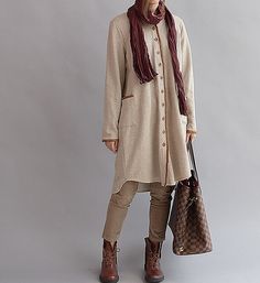 women large size coat cotton Single breasted long от MaLieb Fall Lagenlook Relaxed Fit Linen Dress, Fall Lagenlook Linen Dress With Relaxed Fit, Casual Brown Long Sleeve Linen Dress, Oversized Long Sleeve Linen Dress With Pockets, Casual Long Sleeve Brown Linen Dress, Brown Linen Long Sleeve Dress, Casual Beige Linen Long Sleeve Dress, Casual Beige Long Sleeve Linen Dress, Casual Brown Linen Dress For Fall