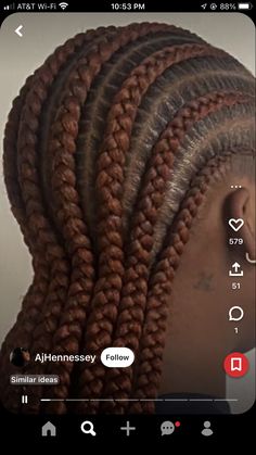 Scalp Braids For Black Women With Color, Colored Cornrows Black Women, Copper Cornrows Braids, Coloured Cornrows, Braids Cornrows Black Women, Model Cornrows, Colored Cornrows, Ginger Cornrows, Protective Hairstyles Braids Cornrows