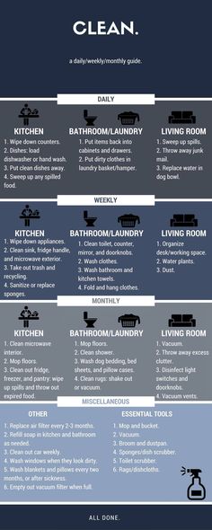 the ultimate guide to cleaning your house infographical for homeowners and family members