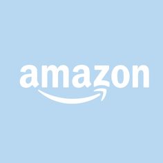 the amazon logo on a blue background