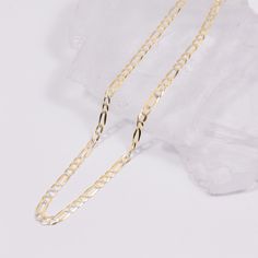 STUNNINGLY SIMPLE & STRONG This Figaro unisex chain necklace is the perfect way to stand out in the crowd! Crafted with sterling silver and then finished in 14 carat gold, this always on-trend, two-toned chain will make a lasting impression. ALSO AVAILABLE IN SILVER PRODUCT DETAILS Length Options: 18", 20" & 30" Width: 5.2mm Metal: .925 Sterling Silver Finish Options: Gold Vermeil + Anti-Tarnish Finish Origin: Made in Italy Unisex Necklace, Gold Overlay, Autumn Inspiration, Italian Design, Gold Vermeil, Luxury Design, Chain Necklace, 18k Gold, In Italy