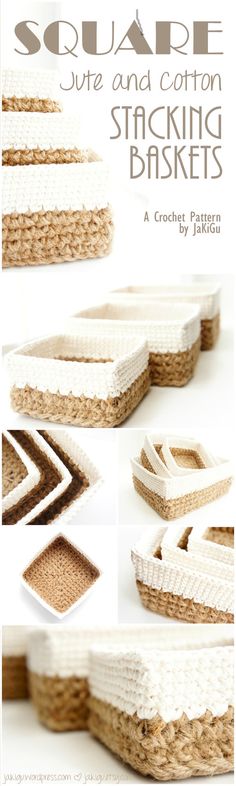 the cover of square and cotton stacking baskets