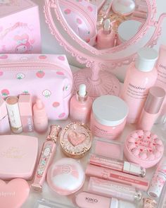 Penyimpanan Makeup, Kore Ulzzang, Pink Life, Pretty Skin