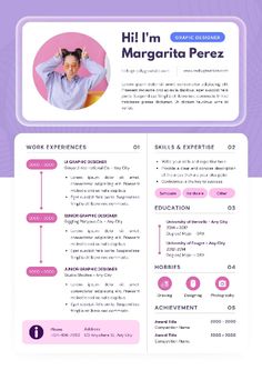 a professional resume template with an image on the front and back cover, in pink