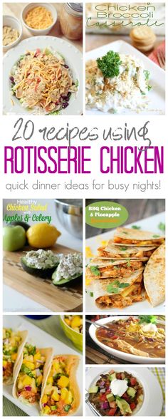 the cover of an article about rotissee chicken, with pictures of different dishes