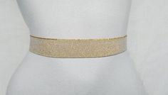 Gold belt Waist cincher Silver Wedding Elastic Stretch belt Bridal Statement accessory Light silver Elegant Gold Corset Belt For Parties, Gold Fitted Belt For Formal Occasions, Gold Embroidered Belt Sash For Parties, Formal Fitted Gold Belt, Gold Embroidered Sash For Party, Adjustable Gold Party Belt, Adjustable Gold Belt As A Gift, Adjustable Bridal Belt With Sashes For Party, Adjustable Sashes Bridal Belt For Party