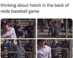 a man holding a baseball bat standing next to a fence