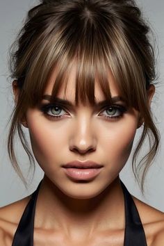 30 Beautiful Hairstyles with Bangs for a Stunning Look Super Wispy Bangs, Wispy Bangs Round Face, Bangs Haircut Ideas, Cute Hairstyle Ideas, Trendy Bangs, Bangs Haircut, Color Balayage, Cute Hairstyle, Shorter Hair