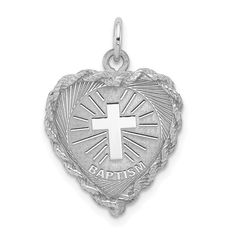 Item: Sterling Silver Baptism Charm Jewerly 25mm x 17mm Gram Weight: 1.87 Width: 17 mm Length: 25 mm Metal Type: Sterling Silver Stamped: 0.925 Est. Retail Price: $109.99 Grading, weights and measurements are approximate. Sterling Silver Baptism Charm Jewerly 25mm x 17mm This is a beautiful new Sterling Silver Baptism Charm. It is a great gift for yourself or a loved one and makes the perfect addition to any jewelry collection. Style-charm Finish-Polished Jewelry Piece Features-solid This item includes: 30 Day Money Back Guarantee Free Shipping (USA lower 48 states) Free Return Shipping (USA lower 48 states) Sold By FindingKing. Medical Jewelry, School Jewelry, Disc Pendant, Childrens Jewelry, Fine Jewelry Gift, Fine Jewellery Necklace, Stainless Steel Jewelry, Sterling Silver Charm, Silver Charms