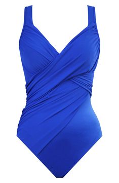 Miraclesuit® Rock Solid Revele One-Piece Swimsuit | Nordstrom Size 8 Body, Beach Fashion Editorial, Spring Fashion Chic, Macys Women, Body Control, Iron Body, Beach Dresses Summer, Foam Cups, Blue Swimsuit